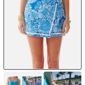 Lilly Pulitzer Blue Floral skort